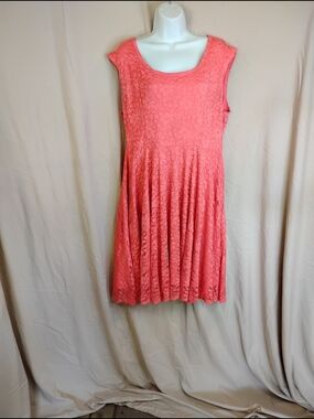 torrid Coral Lace Midi Dress